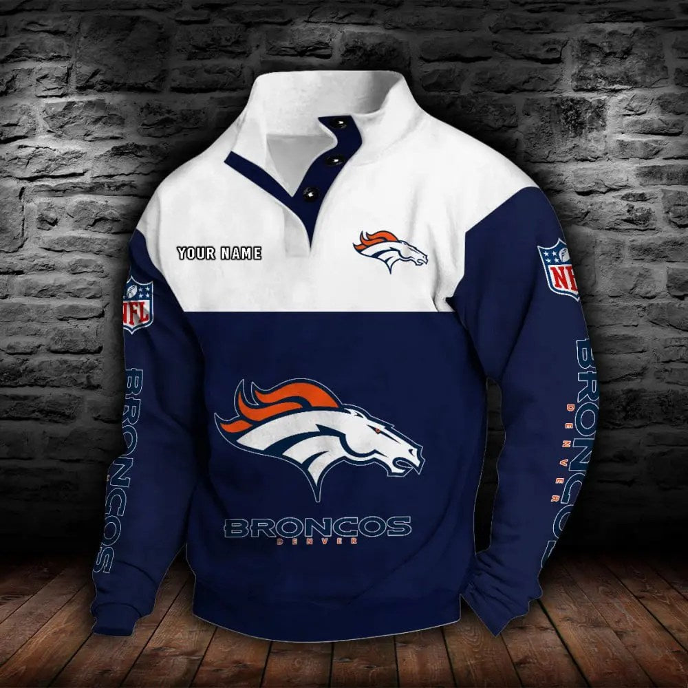 Denver Broncos New Personalized Colorful Stand Collar Sweatshirt  AZBTSCSW000009