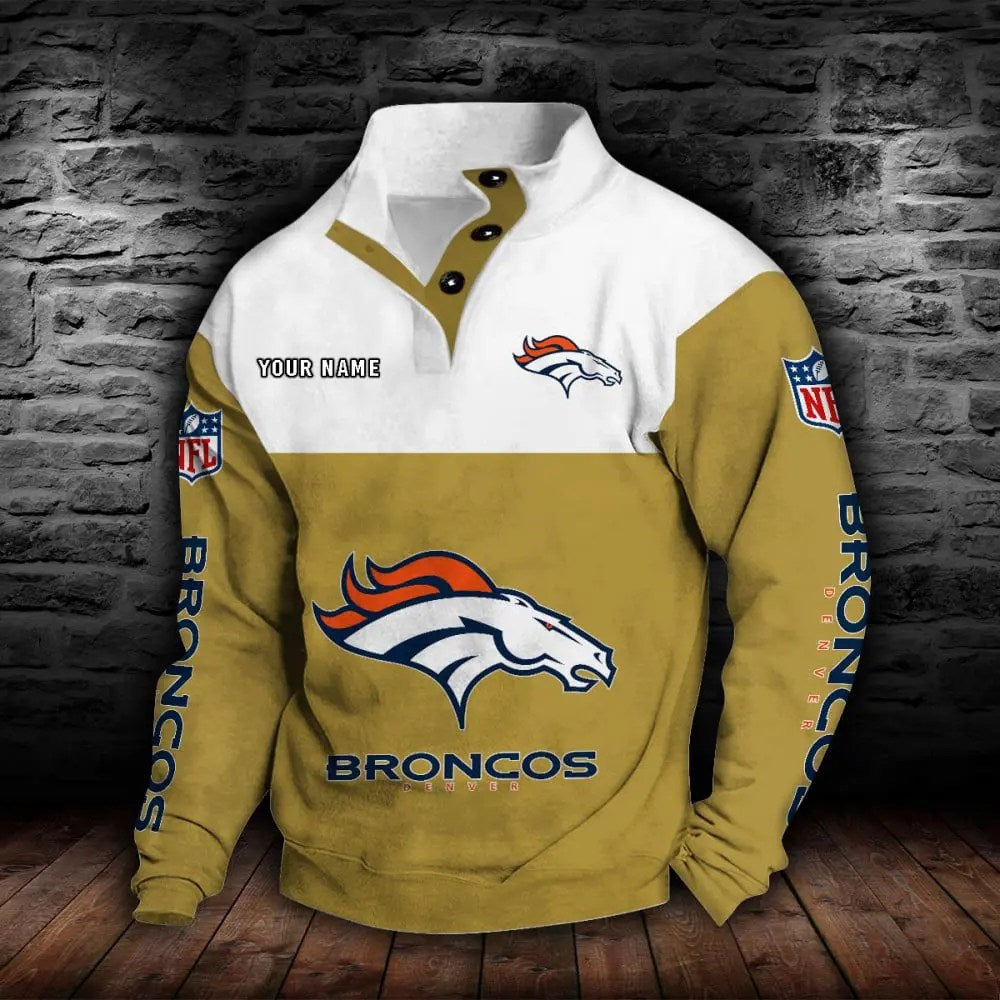 Denver Broncos New Personalized Colorful Stand Collar Sweatshirt  AZBTSCSW000009