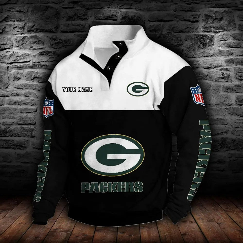 Green Bay Packers New Personalized Colorful Stand Collar Sweatshirt  AZBTSCSW000011