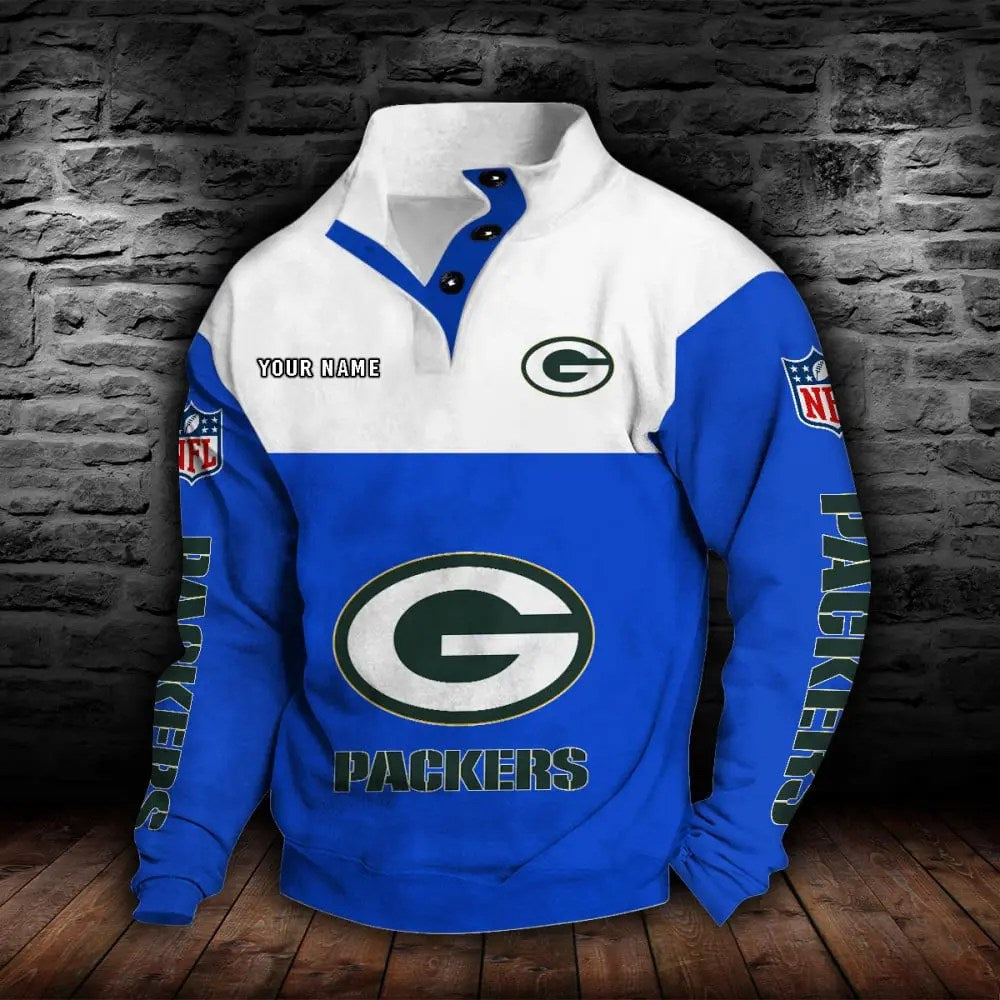 Green Bay Packers New Personalized Colorful Stand Collar Sweatshirt  AZBTSCSW000011