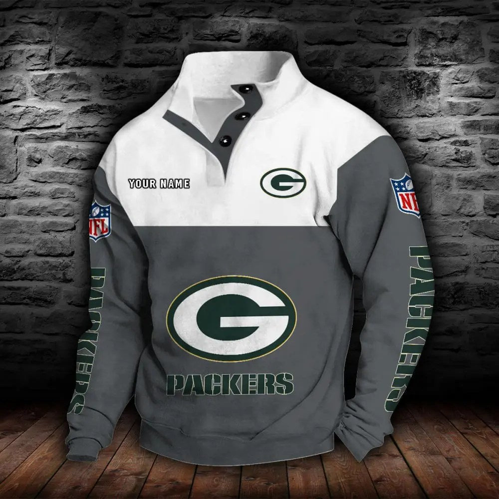Green Bay Packers New Personalized Colorful Stand Collar Sweatshirt  AZBTSCSW000011