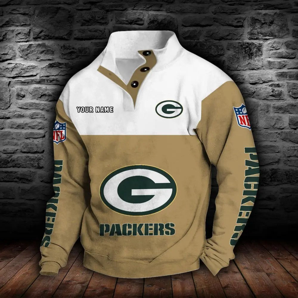 Green Bay Packers New Personalized Colorful Stand Collar Sweatshirt  AZBTSCSW000011