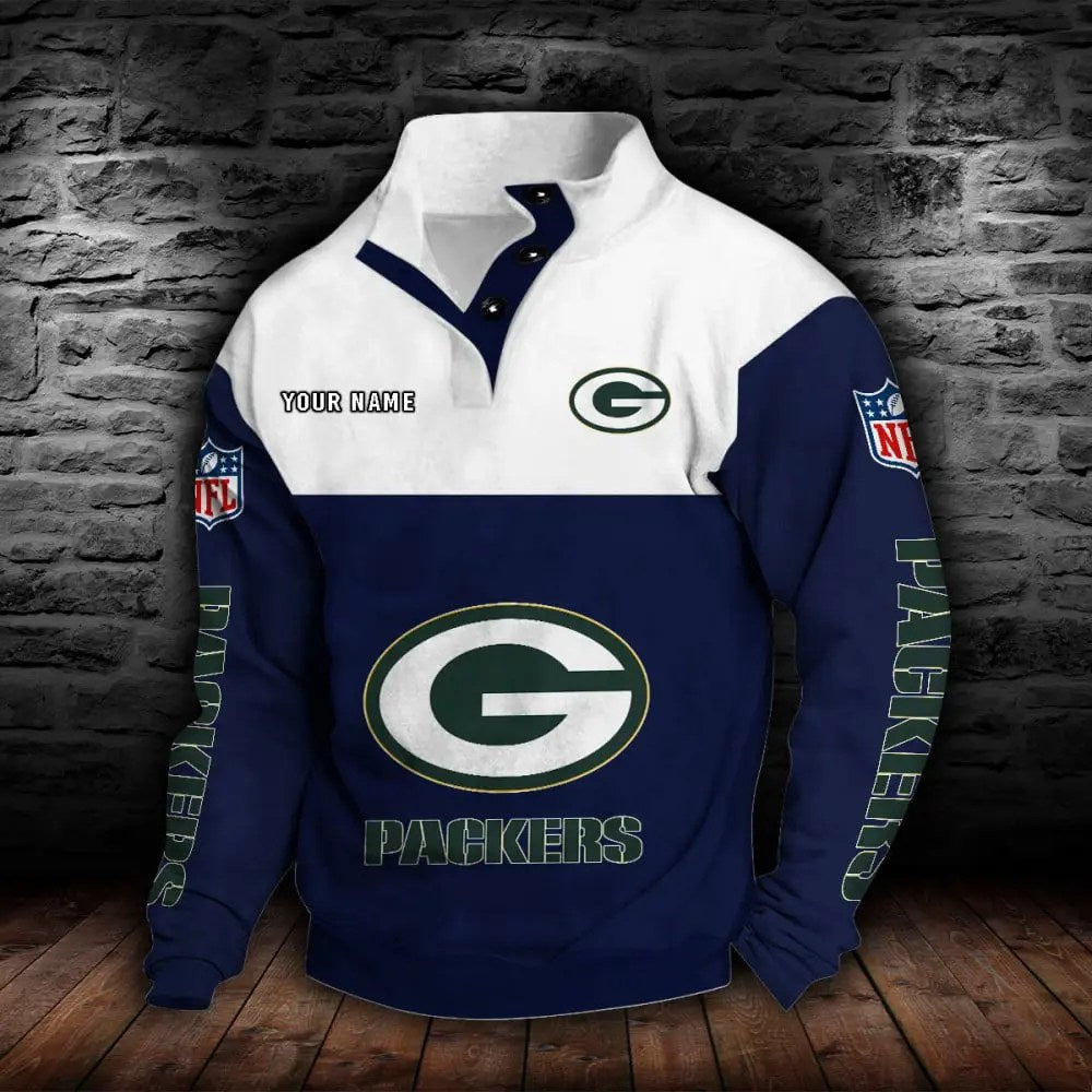 Green Bay Packers New Personalized Colorful Stand Collar Sweatshirt  AZBTSCSW000011