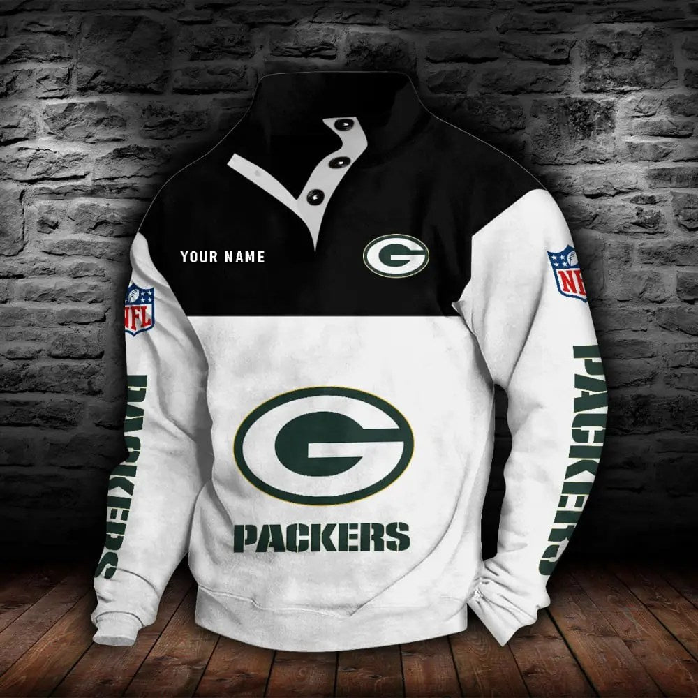 Green Bay Packers New Personalized Colorful Stand Collar Sweatshirt  AZBTSCSW000011