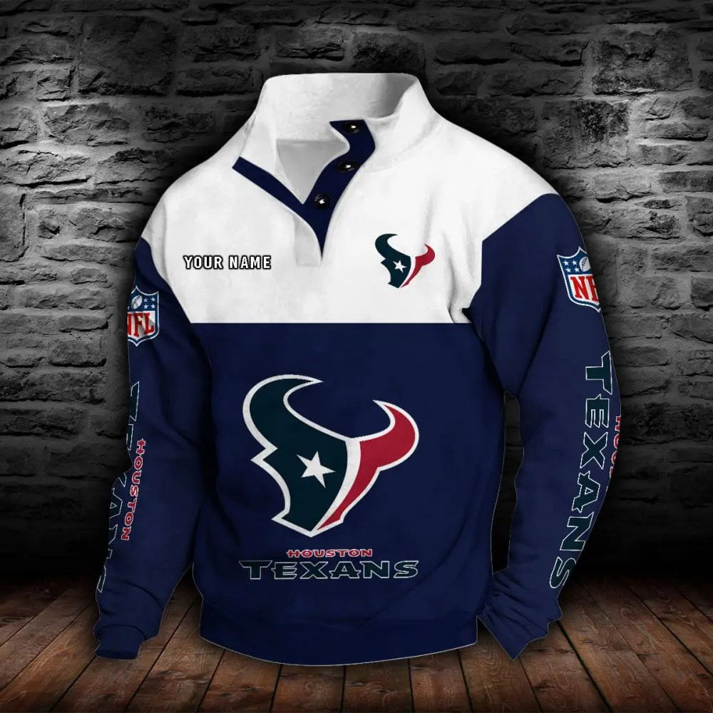 Houston Texans New Personalized Colorful Stand Collar Sweatshirt  AZBTSCSW000012