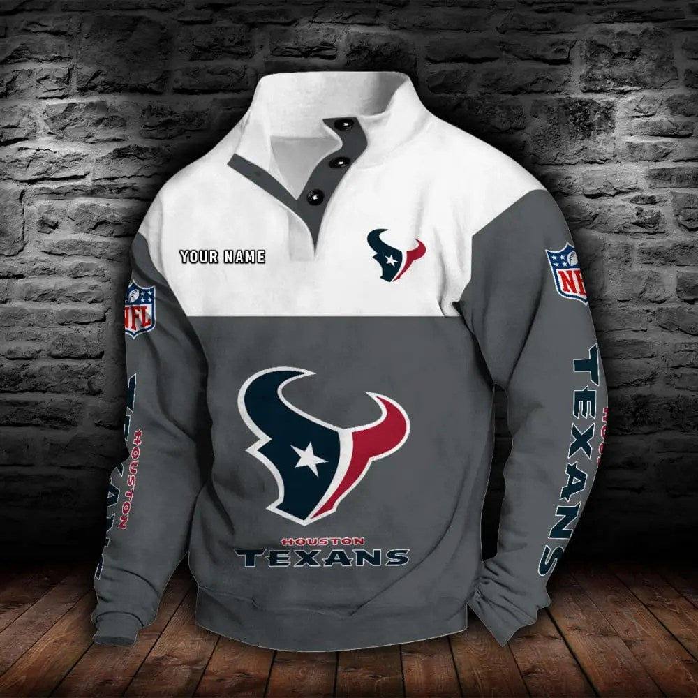 Houston Texans New Personalized Colorful Stand Collar Sweatshirt  AZBTSCSW000012