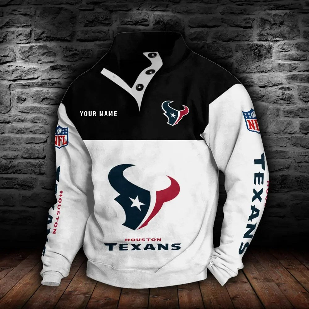 Houston Texans New Personalized Colorful Stand Collar Sweatshirt  AZBTSCSW000012