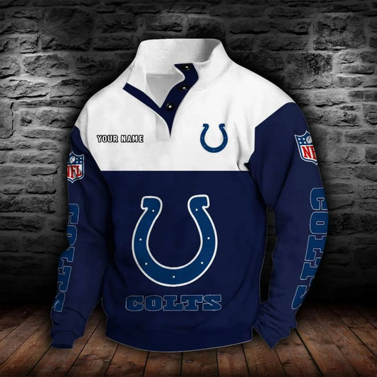 Indianapolis Colts New Personalized Colorful Stand Collar Sweatshirt  AZBTSCSW000013