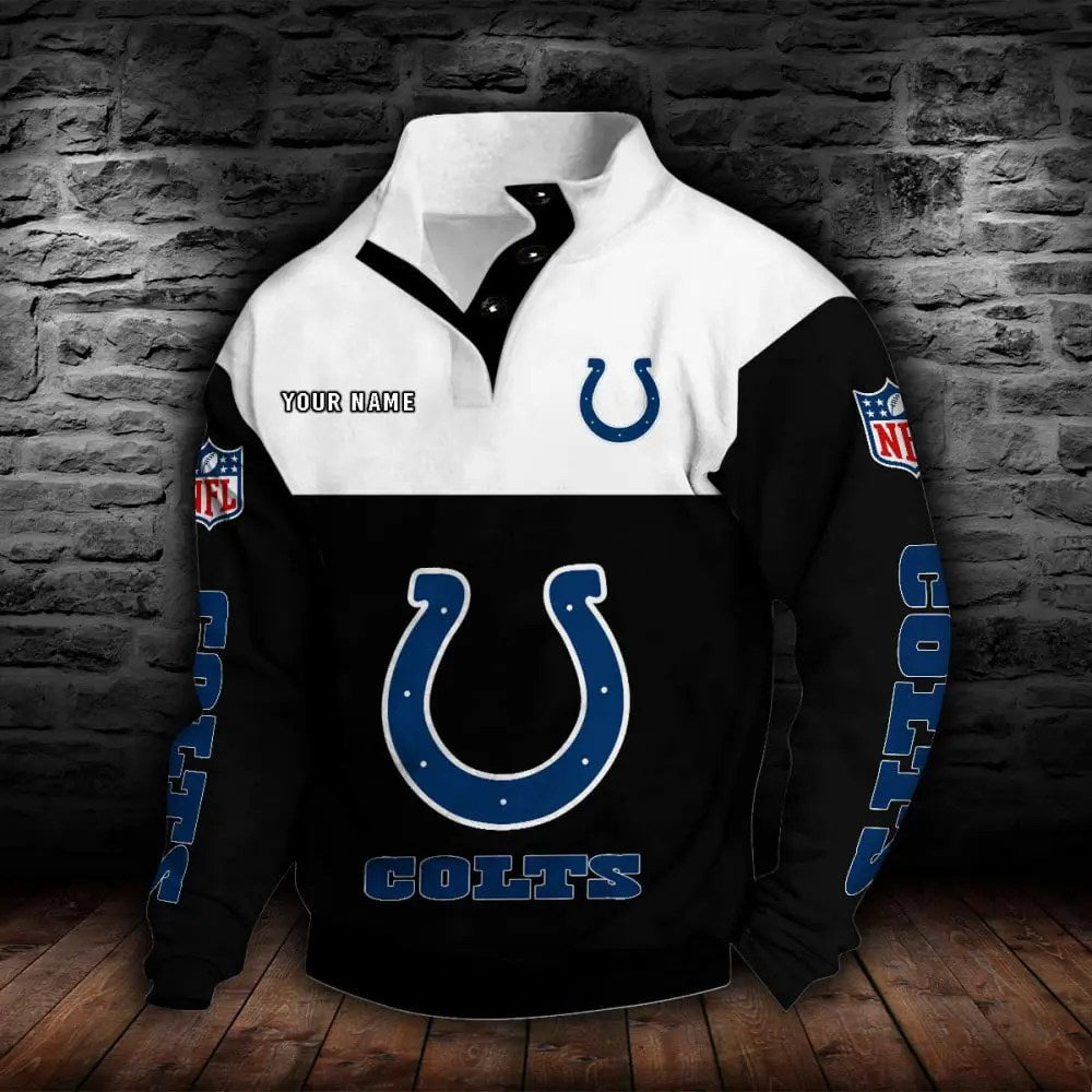 Indianapolis Colts New Personalized Colorful Stand Collar Sweatshirt  AZBTSCSW000013