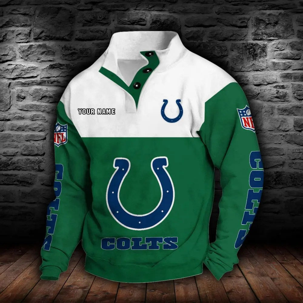 Indianapolis Colts New Personalized Colorful Stand Collar Sweatshirt  AZBTSCSW000013