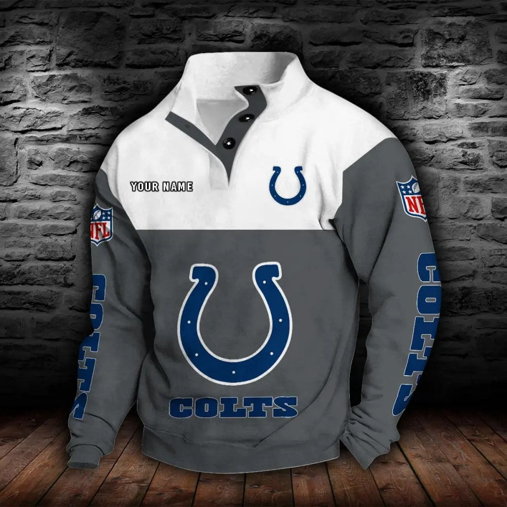 Indianapolis Colts New Personalized Colorful Stand Collar Sweatshirt  AZBTSCSW000013