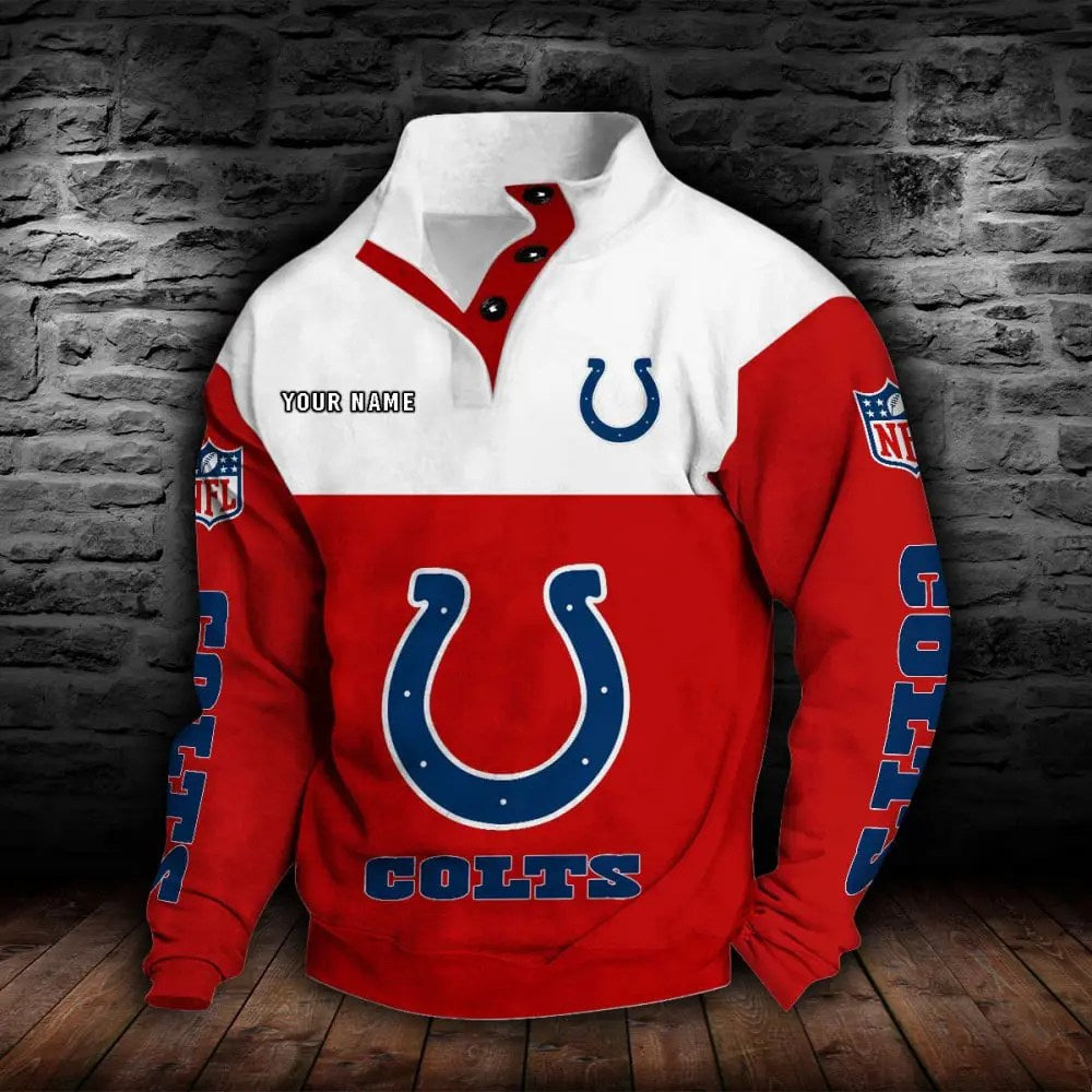 Indianapolis Colts New Personalized Colorful Stand Collar Sweatshirt  AZBTSCSW000013