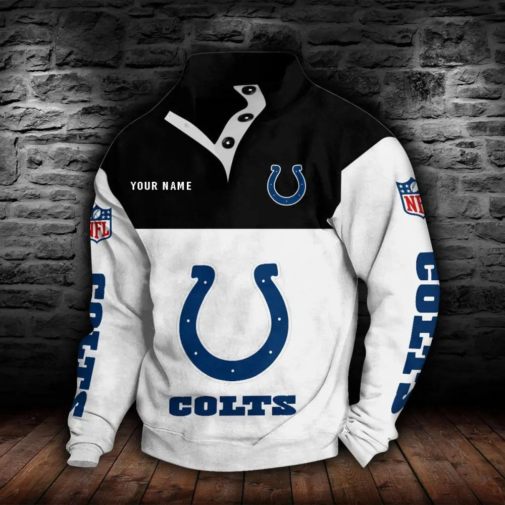 Indianapolis Colts New Personalized Colorful Stand Collar Sweatshirt  AZBTSCSW000013