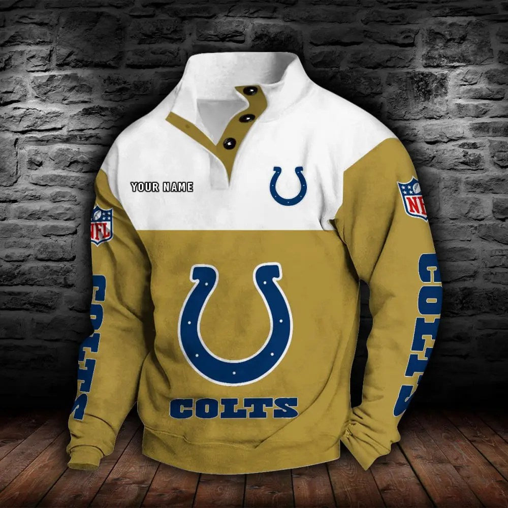 Indianapolis Colts New Personalized Colorful Stand Collar Sweatshirt  AZBTSCSW000013