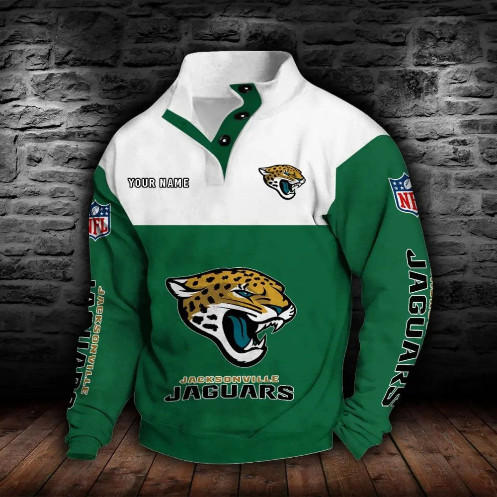 Jacksonville Jaguars New Personalized Colorful Stand Collar Sweatshirt  AZBTSCSW000014