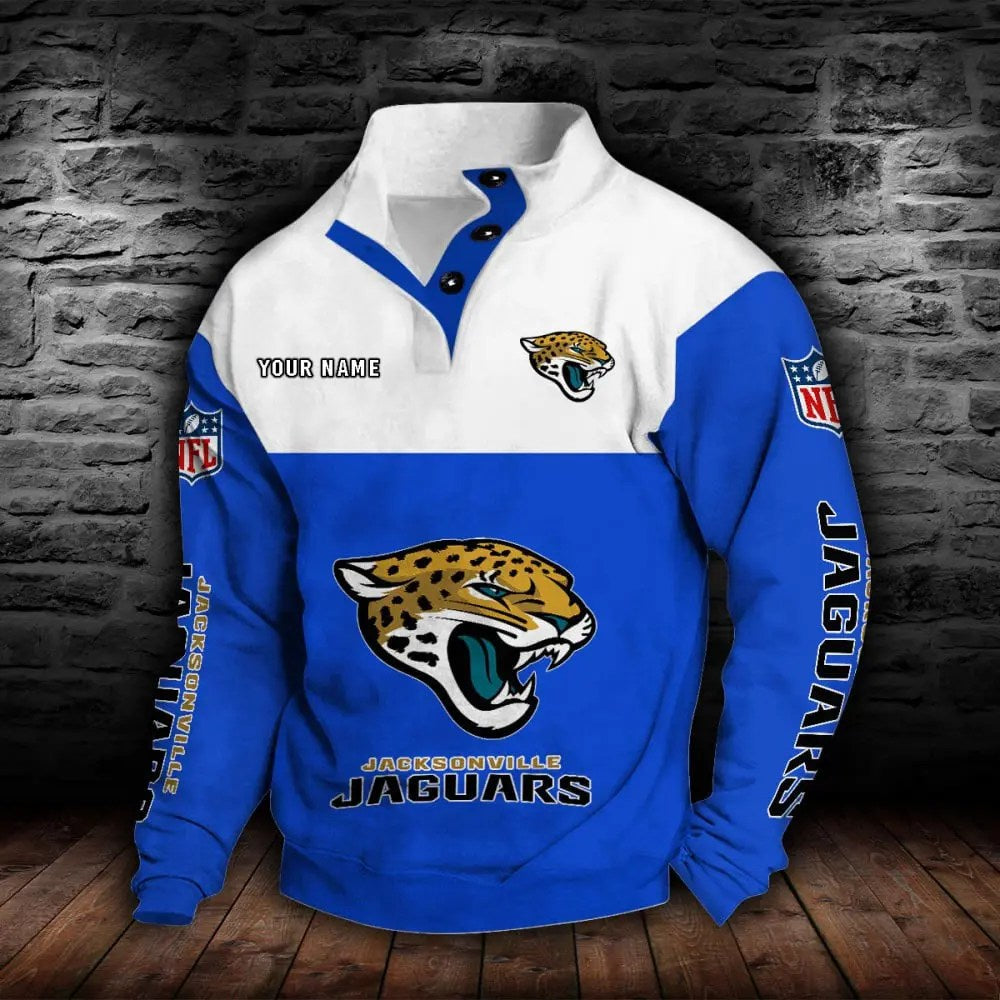 Jacksonville Jaguars New Personalized Colorful Stand Collar Sweatshirt  AZBTSCSW000014