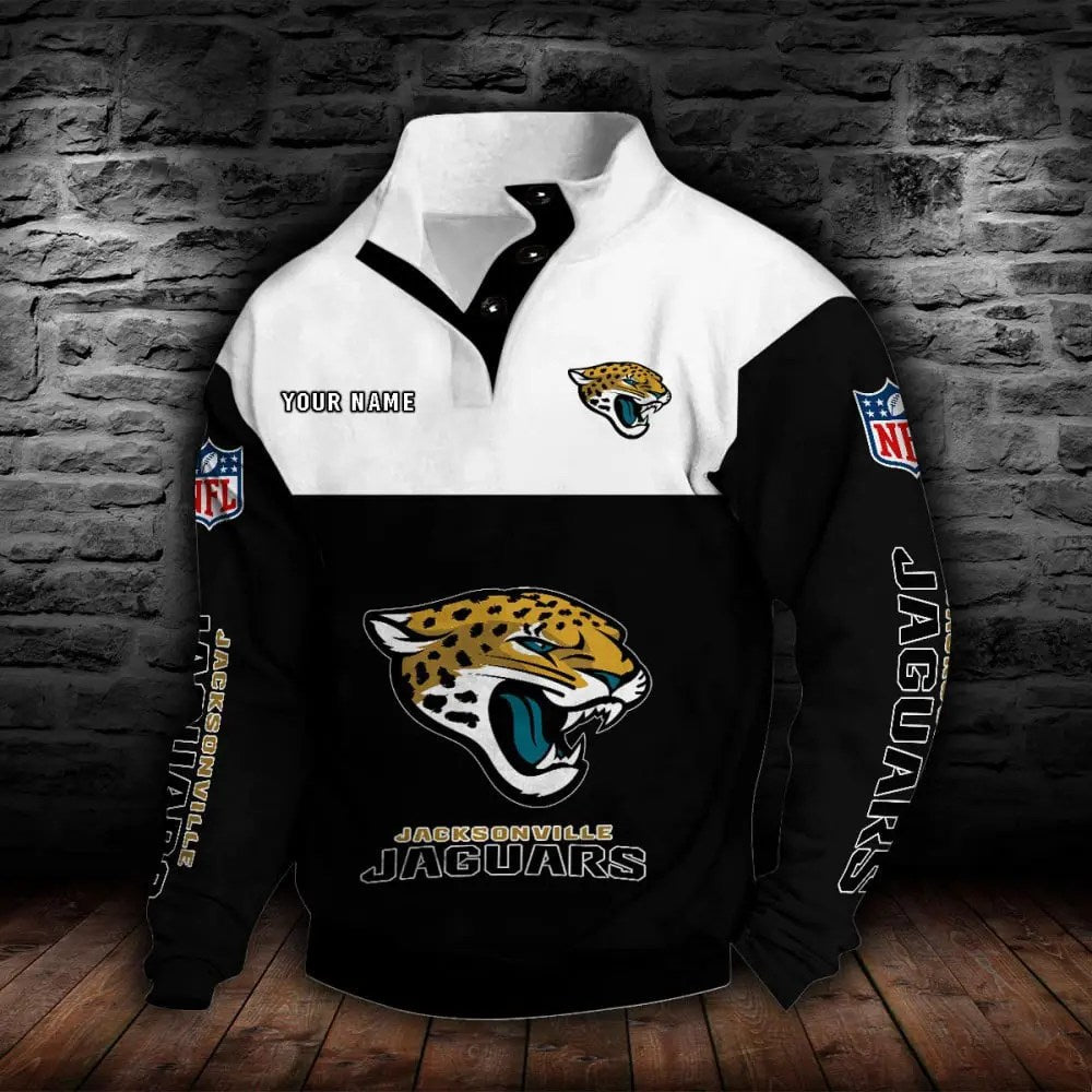 Jacksonville Jaguars New Personalized Colorful Stand Collar Sweatshirt  AZBTSCSW000014