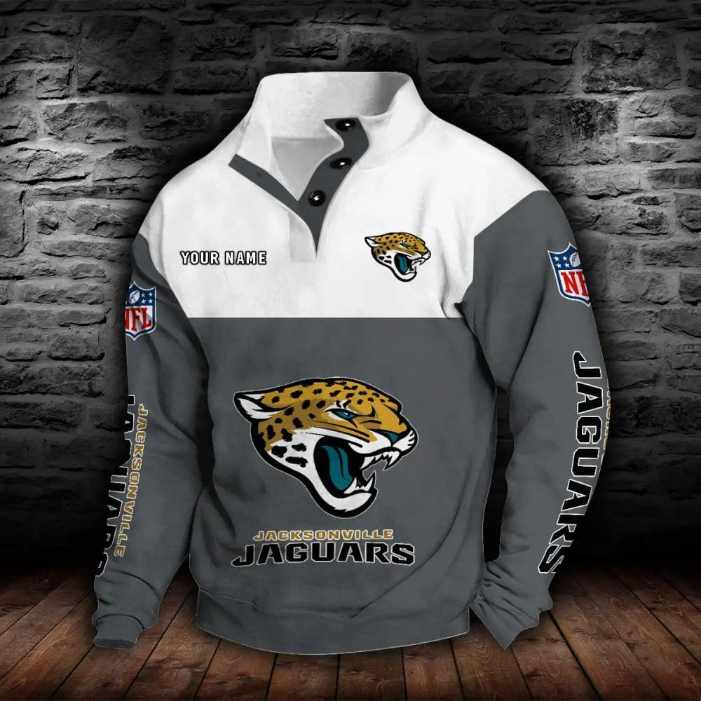Jacksonville Jaguars New Personalized Colorful Stand Collar Sweatshirt  AZBTSCSW000014