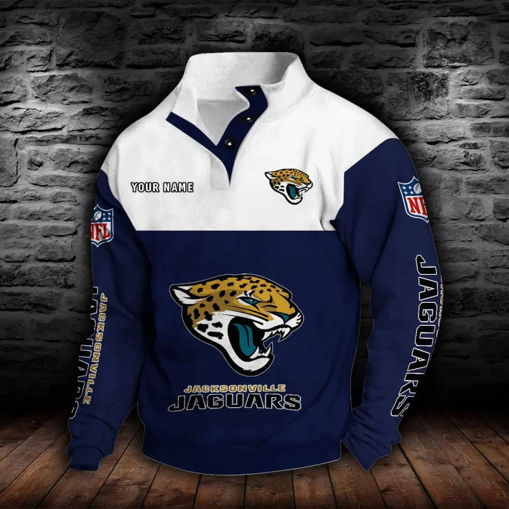 Jacksonville Jaguars New Personalized Colorful Stand Collar Sweatshirt  AZBTSCSW000014