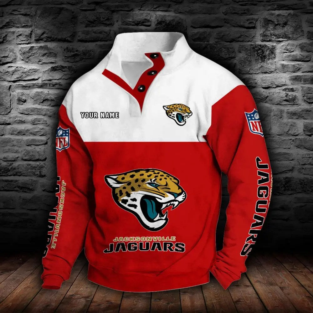 Jacksonville Jaguars New Personalized Colorful Stand Collar Sweatshirt  AZBTSCSW000014