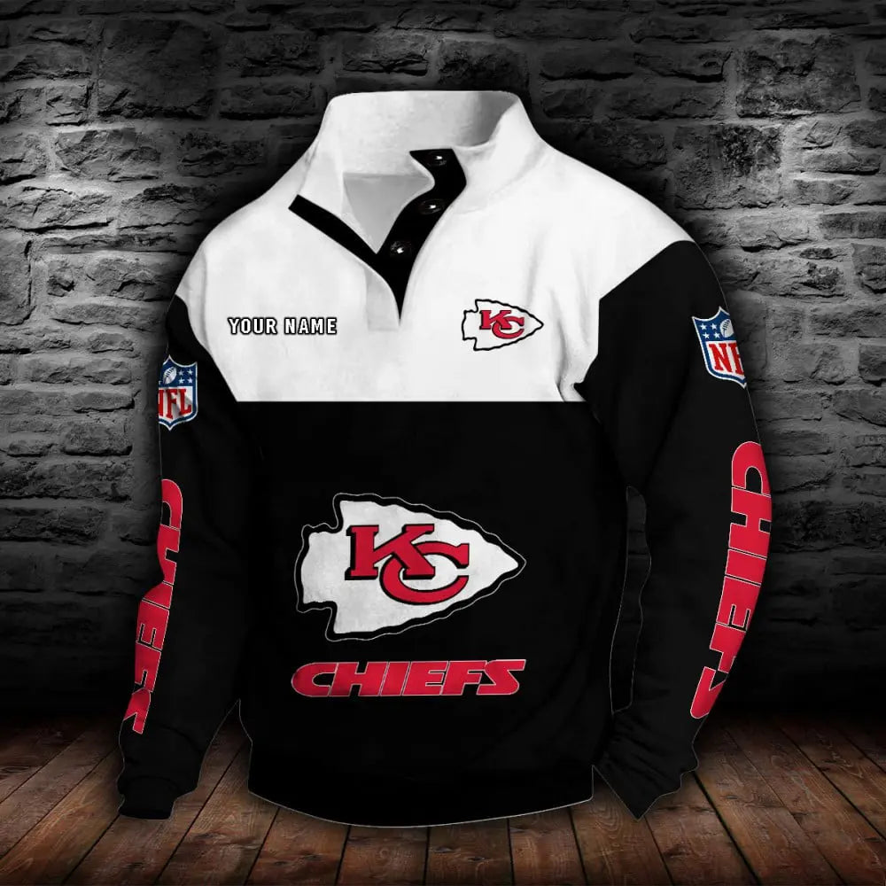 Kansas City Chiefs New Personalized Colorful Stand Collar Sweatshirt  AZBTSCSW000015