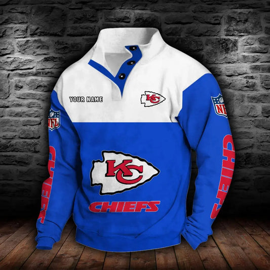 Kansas City Chiefs New Personalized Colorful Stand Collar Sweatshirt  AZBTSCSW000015