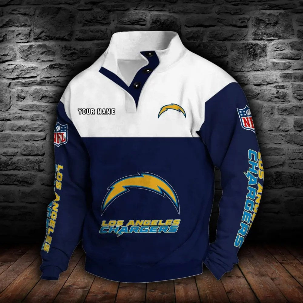 Los Angeles Chargers New Personalized Colorful Stand Collar Sweatshirt  AZBTSCSW000018
