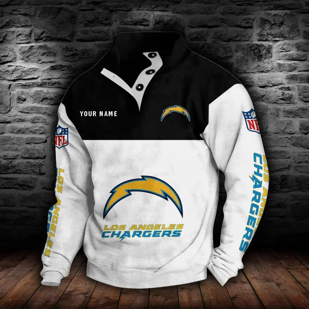 Los Angeles Chargers New Personalized Colorful Stand Collar Sweatshirt  AZBTSCSW000018