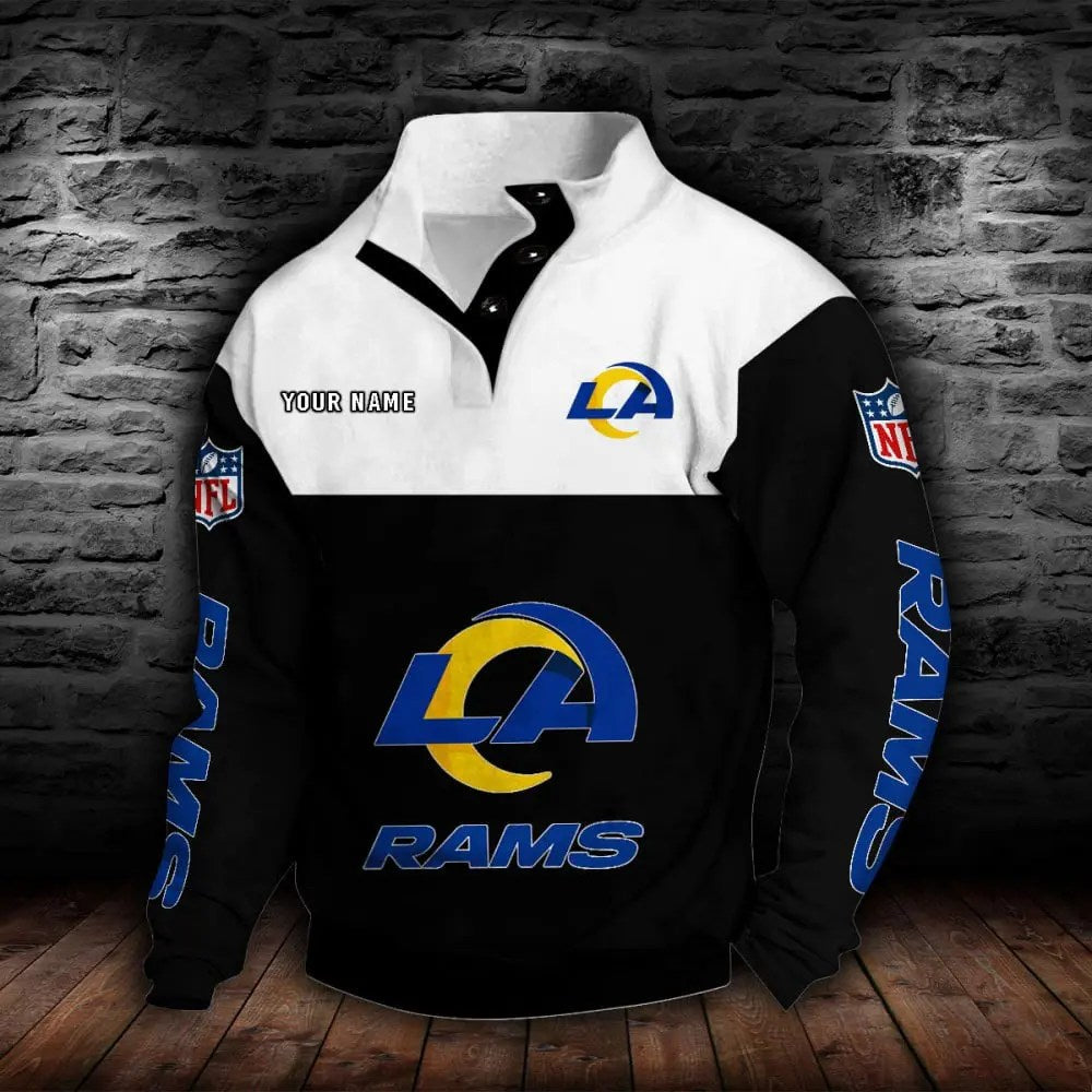 Los Angeles Rams New Personalized Colorful Stand Collar Sweatshirt  AZBTSCSW000017