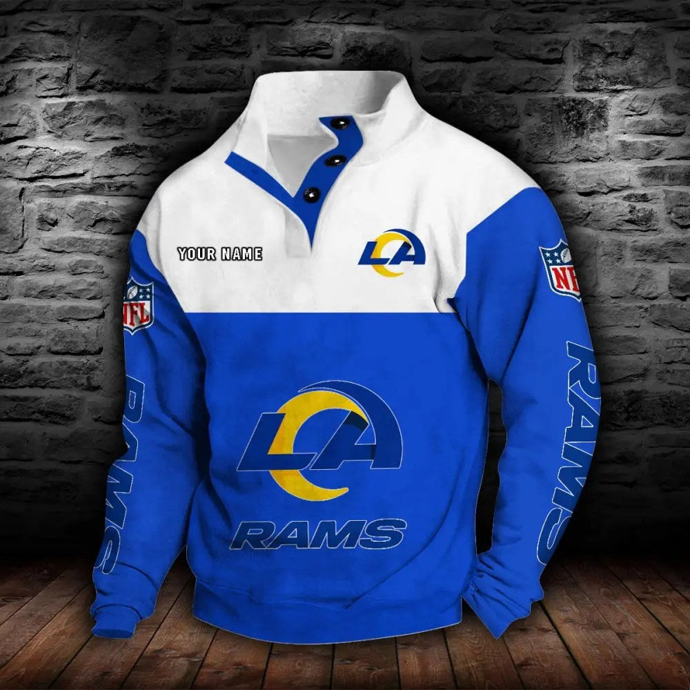 Los Angeles Rams New Personalized Colorful Stand Collar Sweatshirt  AZBTSCSW000017