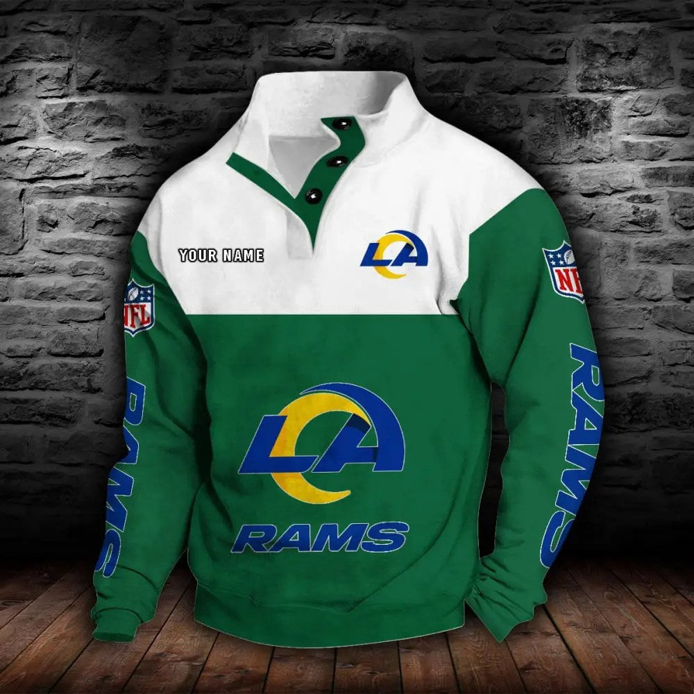Los Angeles Rams New Personalized Colorful Stand Collar Sweatshirt  AZBTSCSW000017