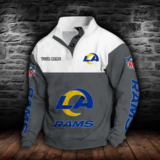 Los Angeles Rams New Personalized Colorful Stand Collar Sweatshirt  AZBTSCSW000017