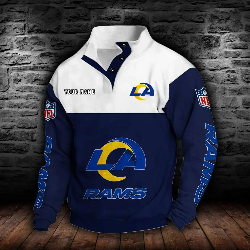 Los Angeles Rams New Personalized Colorful Stand Collar Sweatshirt  AZBTSCSW000017