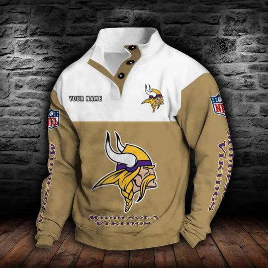 Minnesota Vikings New Personalized Colorful Stand Collar Sweatshirt  AZBTSCSW000020