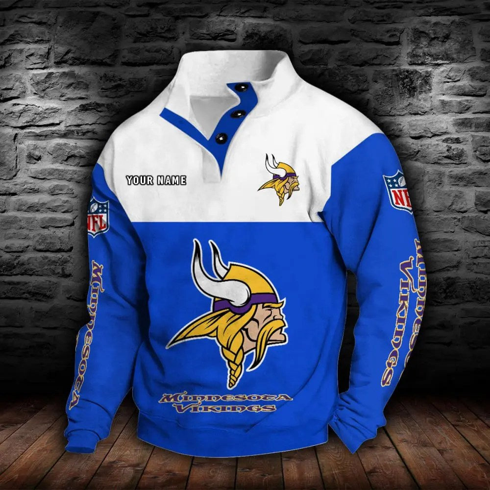 Minnesota Vikings New Personalized Colorful Stand Collar Sweatshirt  AZBTSCSW000020