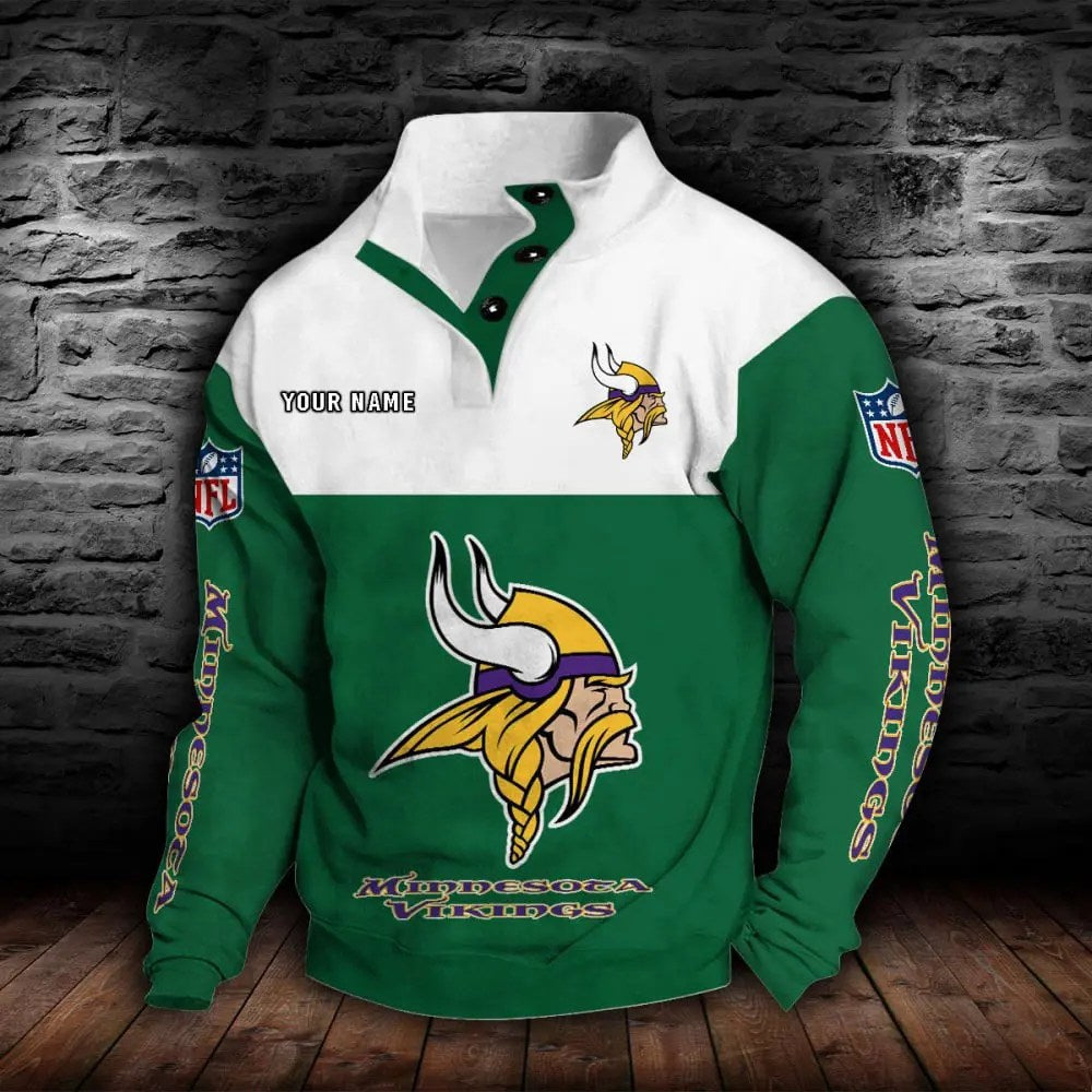 Minnesota Vikings New Personalized Colorful Stand Collar Sweatshirt  AZBTSCSW000020