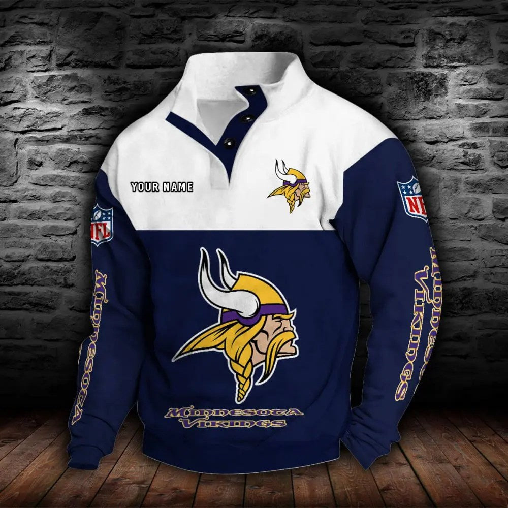 Minnesota Vikings New Personalized Colorful Stand Collar Sweatshirt  AZBTSCSW000020