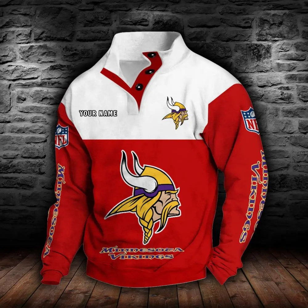 Minnesota Vikings New Personalized Colorful Stand Collar Sweatshirt  AZBTSCSW000020