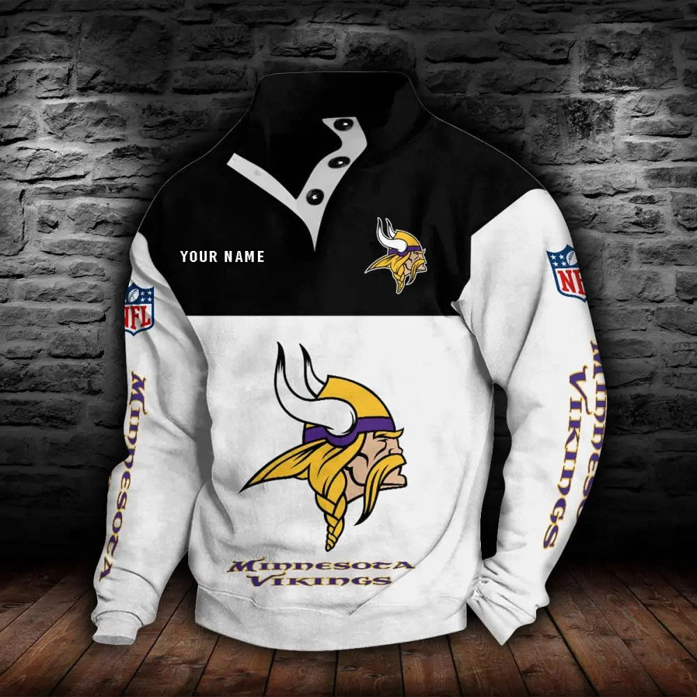 Minnesota Vikings New Personalized Colorful Stand Collar Sweatshirt  AZBTSCSW000020