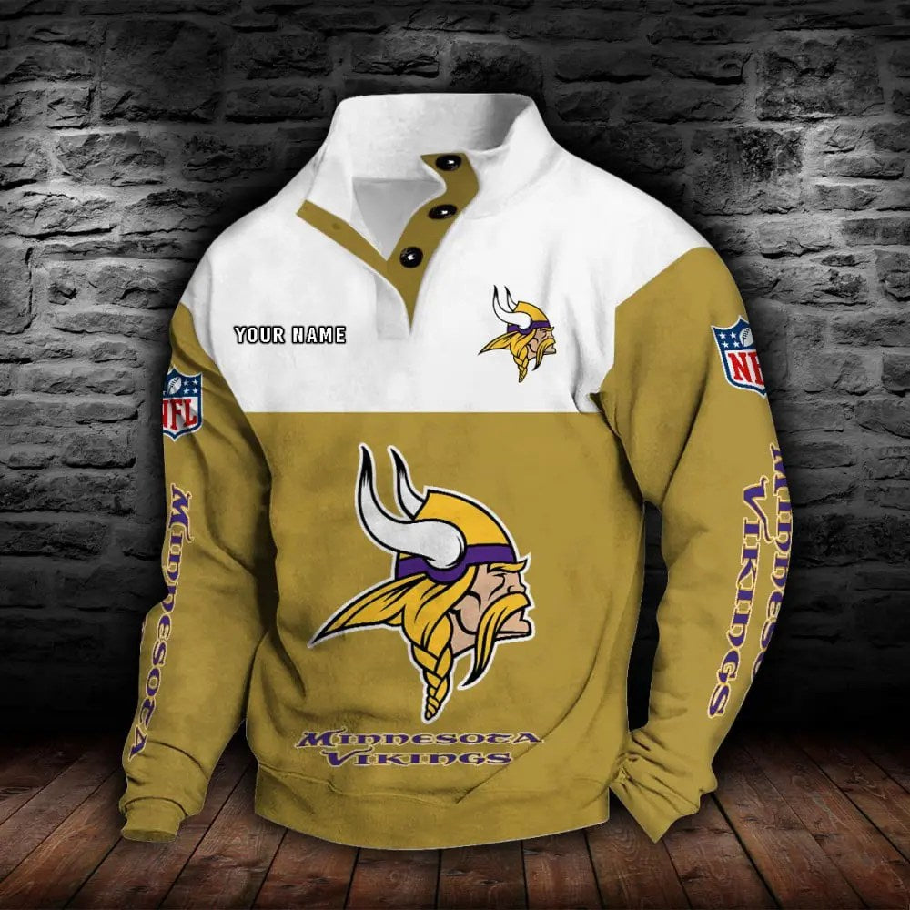 Minnesota Vikings New Personalized Colorful Stand Collar Sweatshirt  AZBTSCSW000020