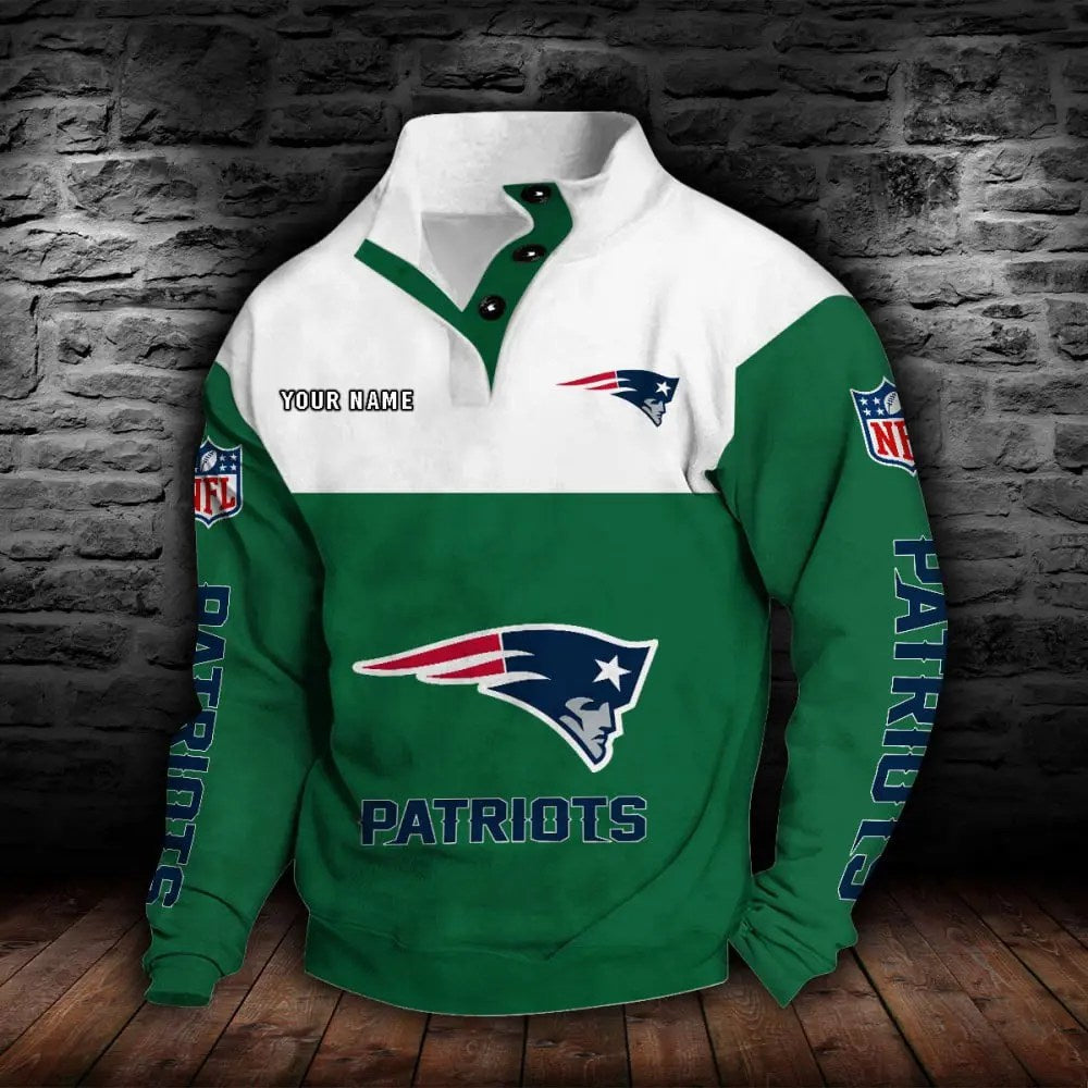 New England Patriots New Personalized Colorful Stand Collar Sweatshirt  AZBTSCSW000022