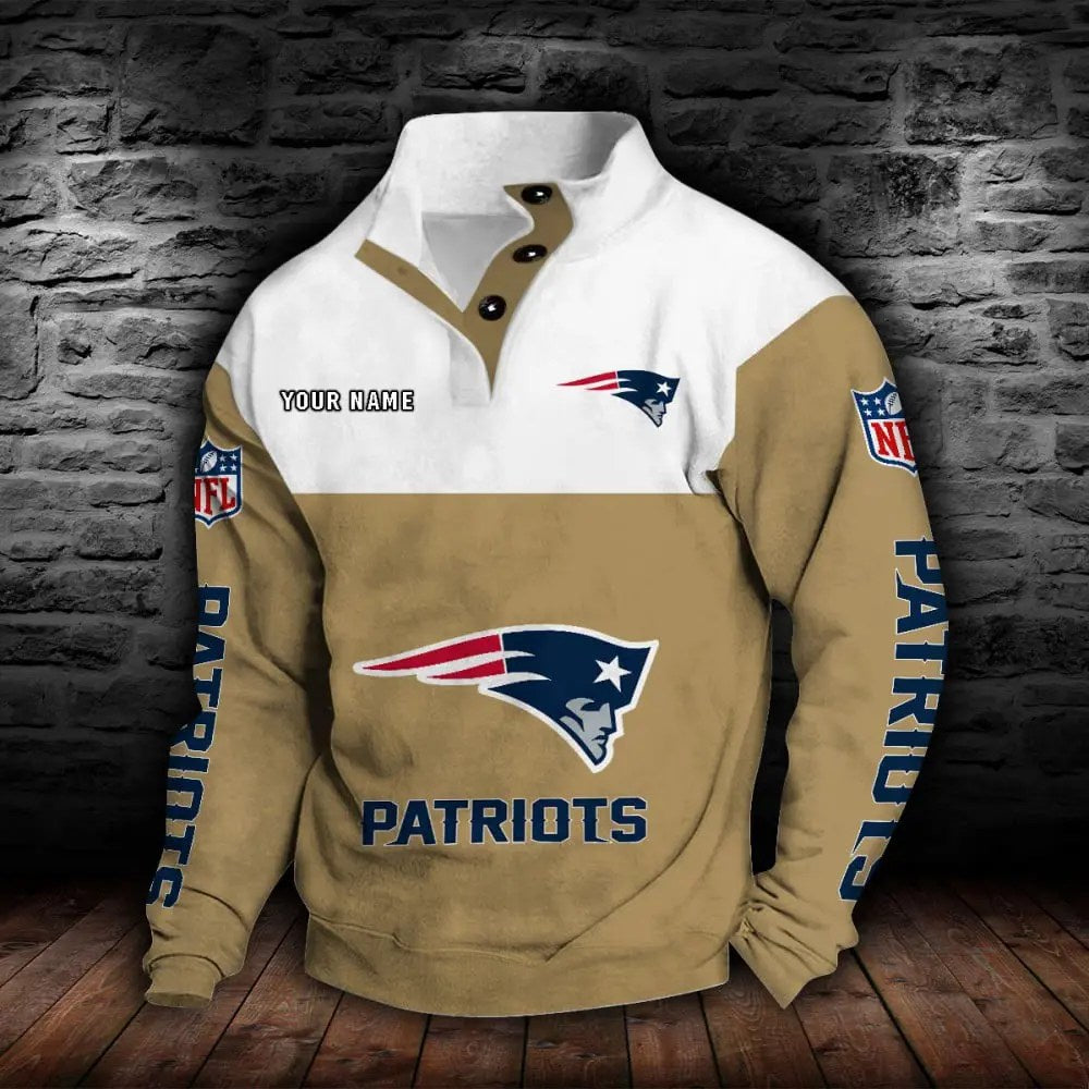 New England Patriots New Personalized Colorful Stand Collar Sweatshirt  AZBTSCSW000022