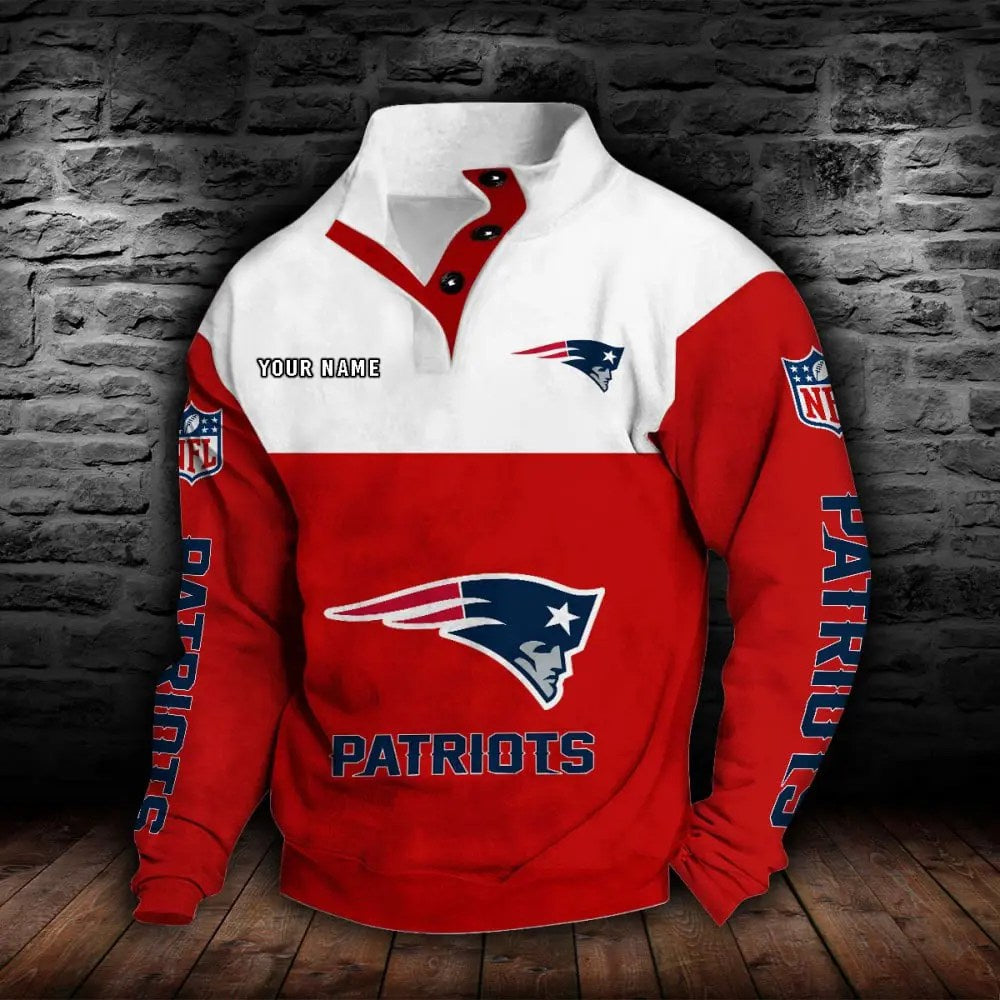 New England Patriots New Personalized Colorful Stand Collar Sweatshirt  AZBTSCSW000022