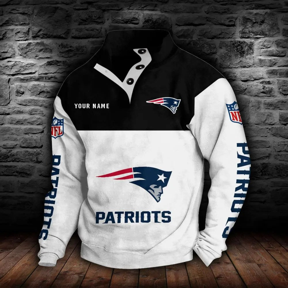 New England Patriots New Personalized Colorful Stand Collar Sweatshirt  AZBTSCSW000022