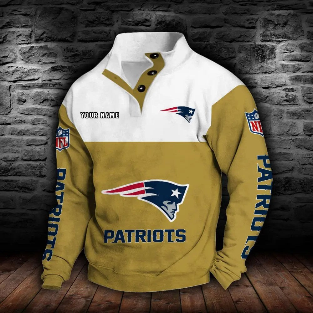 New England Patriots New Personalized Colorful Stand Collar Sweatshirt  AZBTSCSW000022