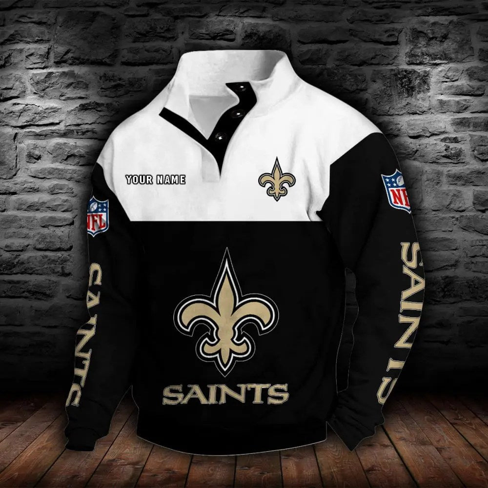 New Orleans Saints New Personalized Colorful Stand Collar Sweatshirt  AZBTSCSW000021