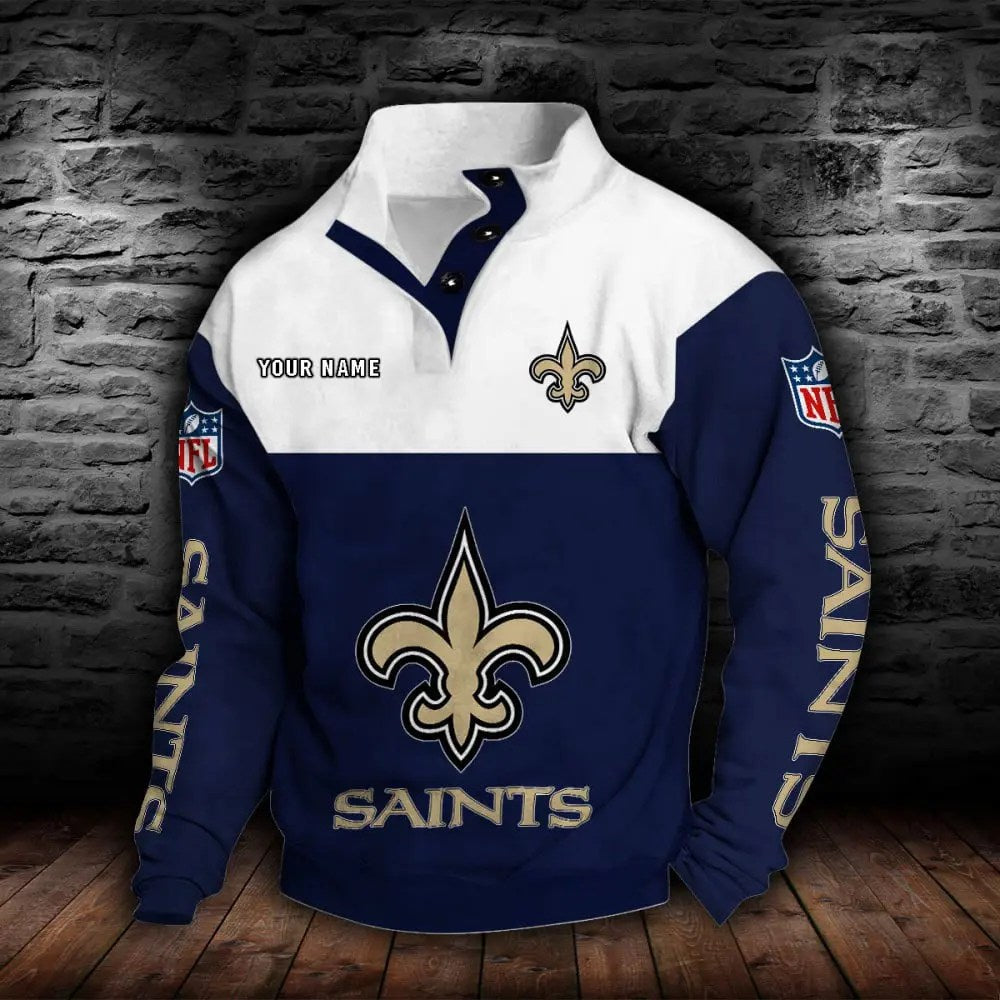 New Orleans Saints New Personalized Colorful Stand Collar Sweatshirt  AZBTSCSW000021