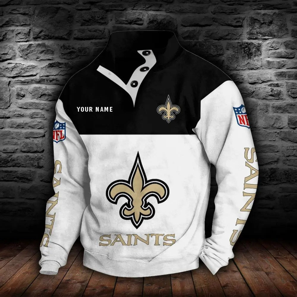New Orleans Saints New Personalized Colorful Stand Collar Sweatshirt  AZBTSCSW000021