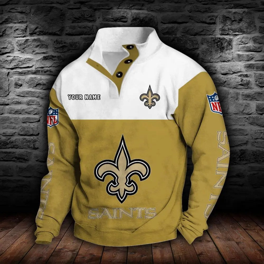 New Orleans Saints New Personalized Colorful Stand Collar Sweatshirt  AZBTSCSW000021