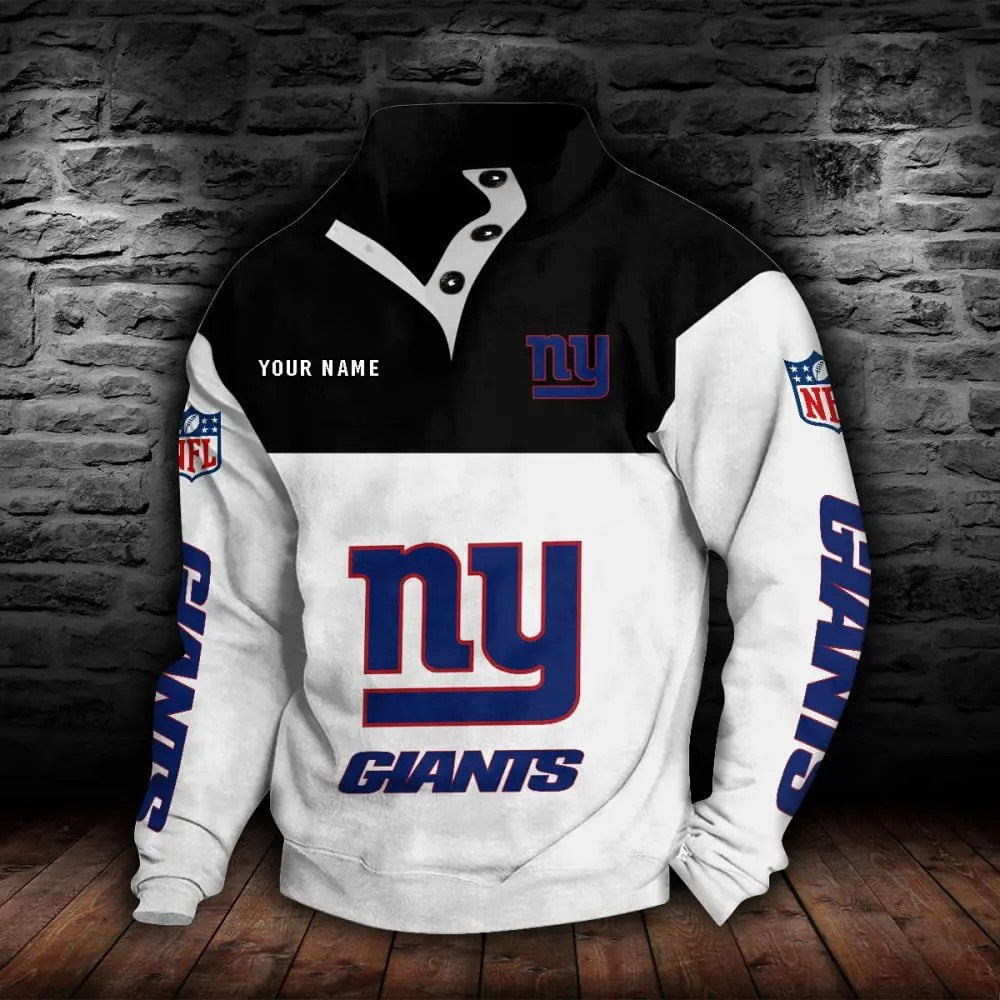 New York Giants New Personalized Colorful Stand Collar Sweatshirt  AZBTSCSW000023